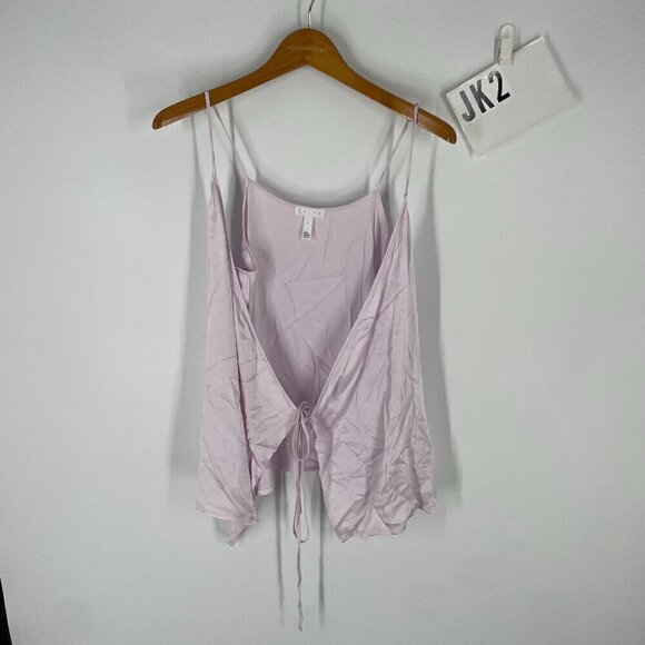 Leith Tops - NWT Nordstrom Leith pale purple tie top sz L